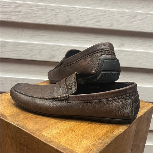 To Boot Brown Leather Loafers Slip-On - Picture 1 of 8
